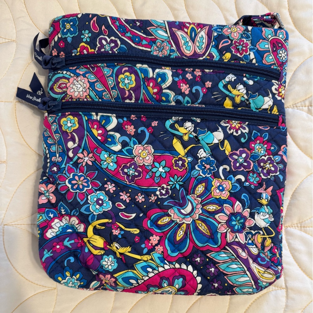 Vera Bradley sensational six paisley triple zip hipster Disney